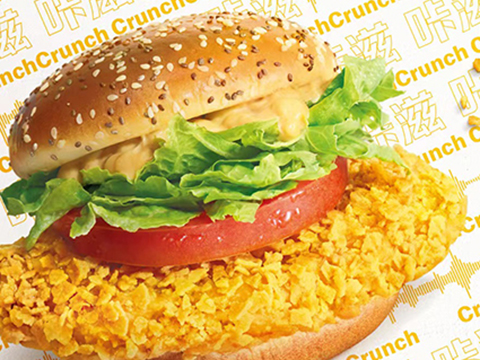 麦麦咔滋脆鸡腿堡咔滋上市，打造新一代明星级汉堡